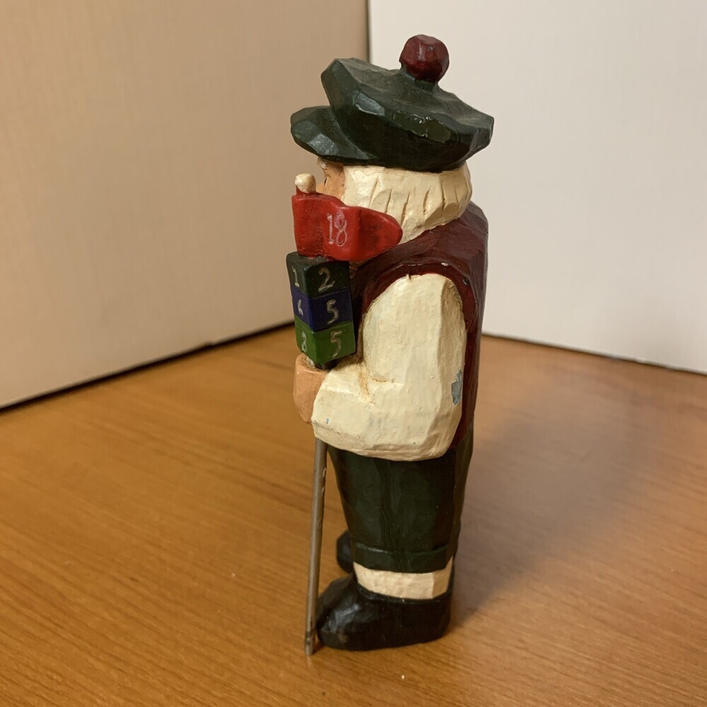 Vintage Golfing Santa Resin Figurine 6”x 3.5” - Picture 4 of 6